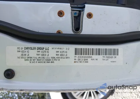 2012 Chrysler 300 Limited z USA, uszkodzony, nr VIN 2C3CCACGXCH232645